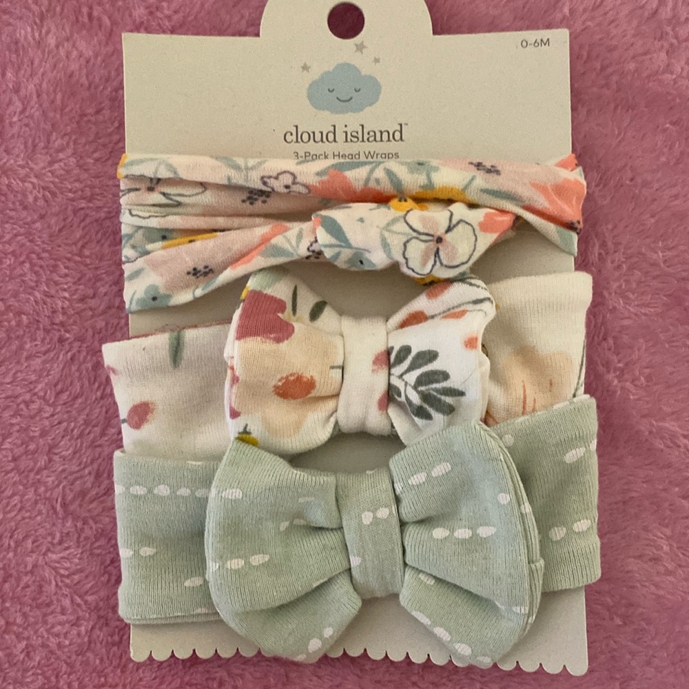Cloud Island 3 pack head wraps